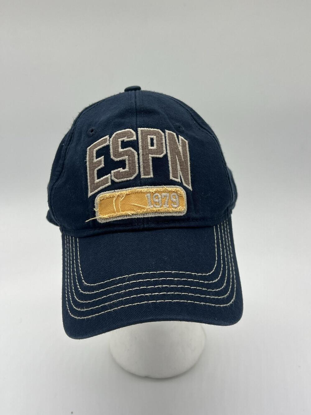 ESPN Hat Cap Strap Back Mens One Size Blue 1979 Patch Cotton Embroidered